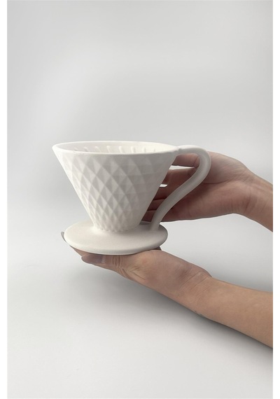 Prizma Dripper V60 - 02 Seramik Bisküvi Ham Ürün