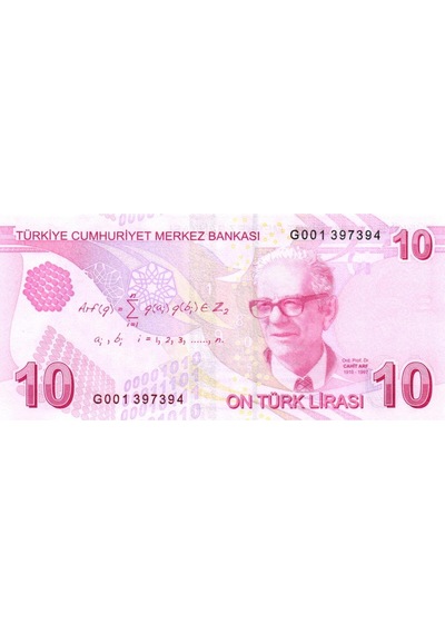 Türkiye 9.emisyon 10 Lira G001 Değerli İlk Prefix Yerli Kağıt Para Çil Unc Koleksiyon Para