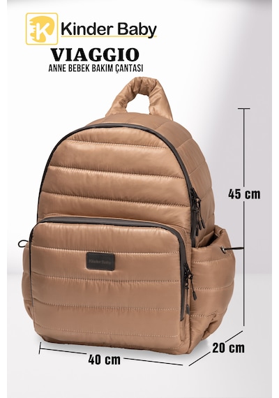 Kinder Baby Viaggio Termal Bej Bebek Bakım Çantası Bej