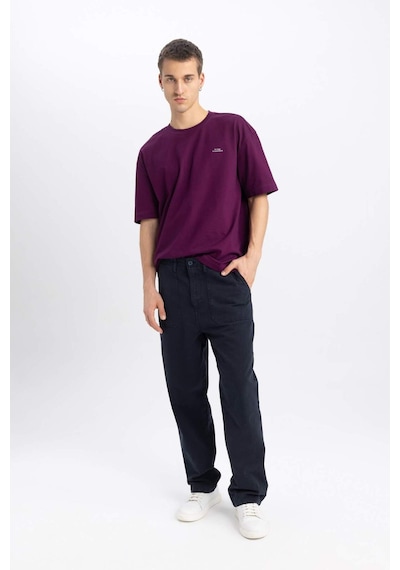 DeFacto Gabardin Pantolon Baggy Fit Bol Rahat Kesim Cepli Düz Paça B4762AX24SPNV239