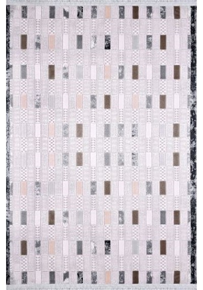 Çam Halı Crea Plus Stone Roxanne 17192 Krem Gri Modern Desenli Makine Halısı