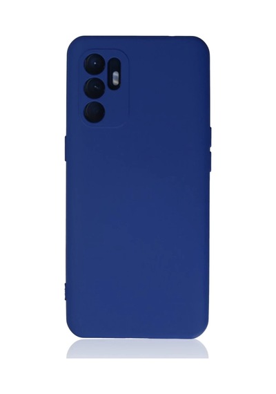 Oppo Reno 6 Uyumlu Kılıf Nano İçi Kadife Silikon - Mavi