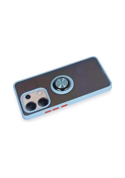 Xiaomi Redmi Note 13 4g Kılıf Montreal Yüzüklü Silikon Kapak - Buz Mavi -