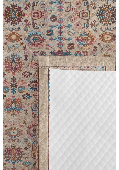 Etnik Bohem Krem Tek Kişilik Pike Takımı - Otantik Desenli 160x220 Cm Kapitone Yatak Örtüsü Lavantaımsı Bahçe Dokusu
