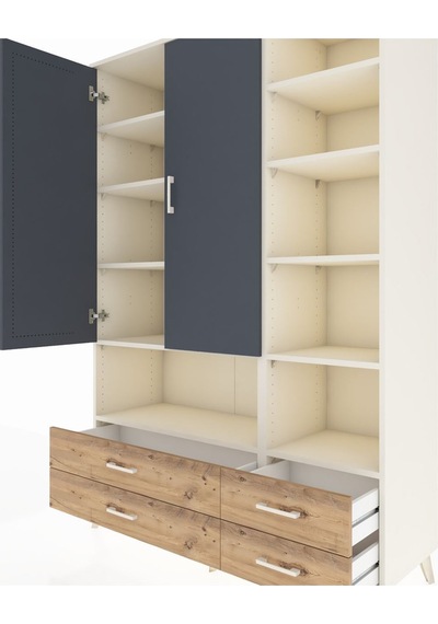 Hyperion Dolap 10 Raflı 4 Çekmeceli 2 Kapaklı 132x44x195 Aytaşı-antrasit/çam Antrasıt/atlas Çam Hyperion Dolap 10 Raflı 4 Çekmeceli 2 Kapaklı 132x44x195 Aytaşı-antrasit/çam Antrasıt/atlas Çam