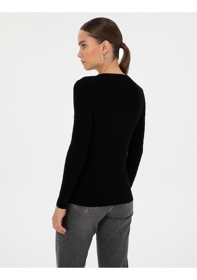 Pierre Cardin Kadın Siyah Kazak /triko 50316334-vr046 Siyah