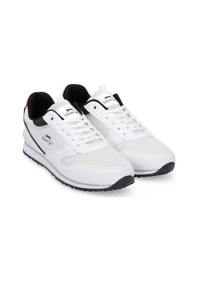 Slazenger Ironıcs I Erkek Büyük Beden Beyaz / Siyah Günlük Spor Ayakkabısı Beyaz - Siyah
