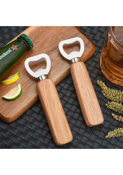 Ivory Açacak Ahşap Saplı Şişe Açacağı Kapak Açıcı Soda , Gazoz Açacağı Şişe Açacak