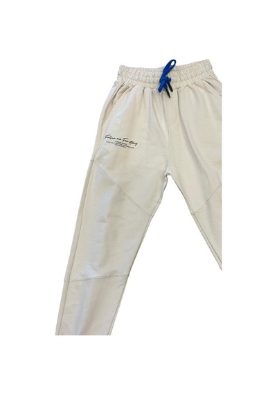 Zekids Erkek Çocuk Bel Paça Lastikli Gabardin Pantolon-12630-krem Krem
