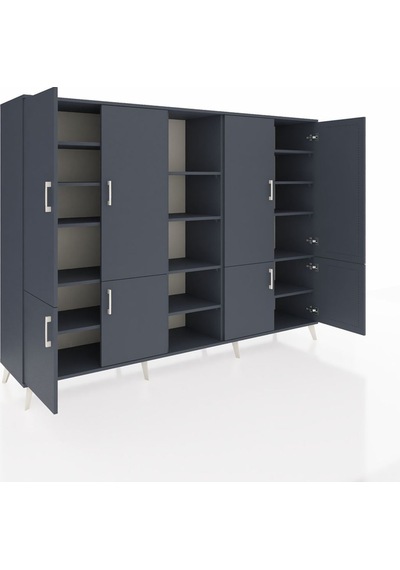 Hyperion Dolap 14 Raflı 8 Kapaklı 220x44x163 Antrasit-antrasit Antrasit-antrasit Hyperion Dolap 14 Raflı 8 Kapaklı 220x44x163 Antrasit-antrasit Antrasit-antrasit