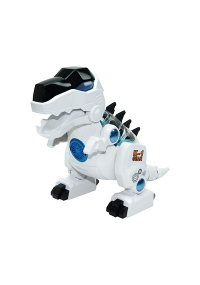 Vardem Oyuncak K-1 Gear Şeffaf Gövdeli Işıklı Sesli Yürüyen T-rex Robot Dinozor Beyaz Çok Renkli