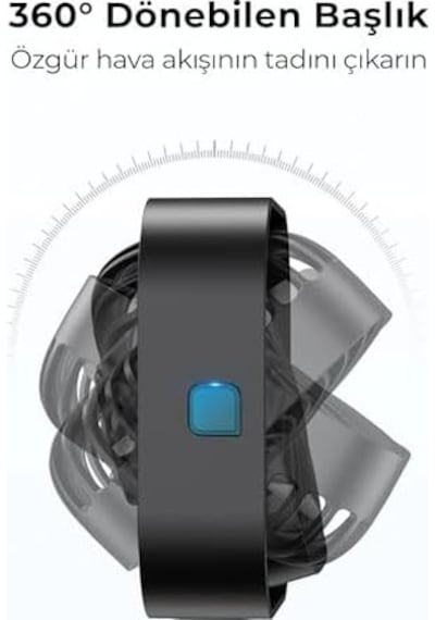 K51 Masaüstü Vantilatör 3 Kademeli 360 Döner Başlıklı Usb Kablolu Soğutucu Fan Siyah .