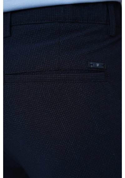 Efor Comfort Fit Beli Lastikli Tek Pileli Dokulu Lacivert Pantolon P 1193 Lacivert