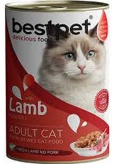 Bestpet Kuzu Etli Konserve Yetişkin Kedi Maması 400 G