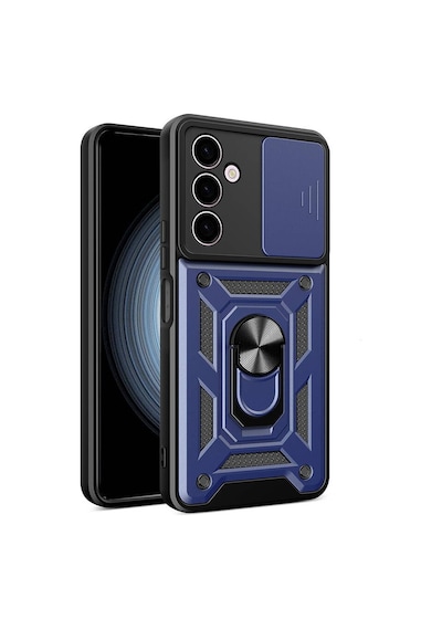 Samsung Galaxy A24 İle Uyumlu Kılıf Magnetik Standlı Kamera Korumalı Sürgülü Kapak