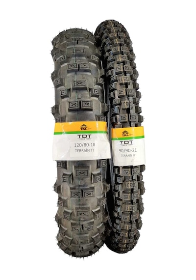 Mondial  Honda  Yamaha  Hero X Pulse  120/80-18 Ve 90/90-21 Tt Tubetype Lastik Seti