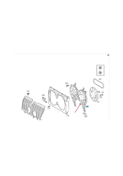 Mercedes Benz Radyatör Fanı Sol A0015001293