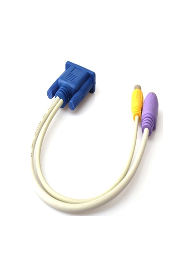 15 Pimli Sub-d Vga Svga-tv Rca S-video S Video Kablo Adaptör Dönüştürücü Yeni