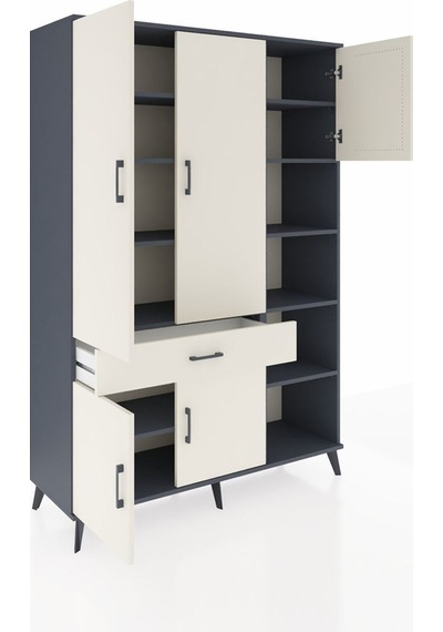 Hyperion Dolap 10 Raflı Tek Çekmeceli 5 Kapaklı 132x44x195 Antrasit-aytaşı/aytaşı Aytası/aytası Hyperion Dolap 10 Raflı Tek Çekmeceli 5 Kapaklı 132x44x195 Antrasit-aytaşı/aytaşı Aytası/aytası