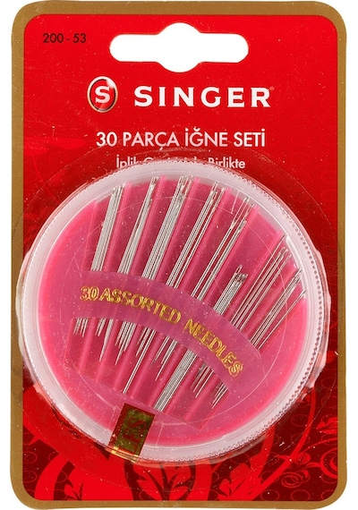 Singer 30 Parça El Dikiş İğne Seti (İplik Geçirici dir)