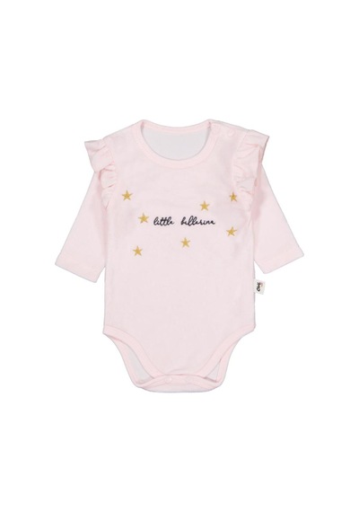 Civil Baby Yıldız Nakışlı 1-18 Ay Çıtçıtlı Badi Açık Pembe