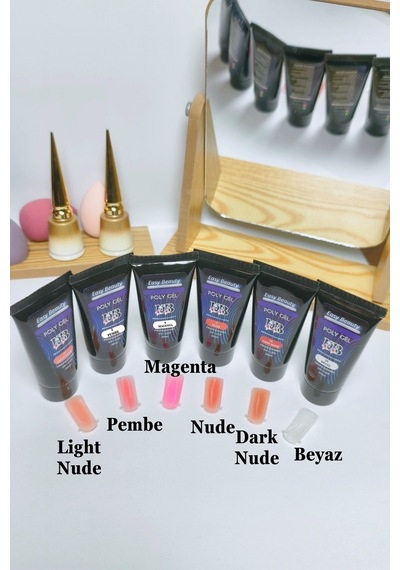 30ml Beyaz Protez Tırnak Jeli Poly Jel Tırnak Uzatma Jeli Polygel Polijel Poly Gel Beyaz