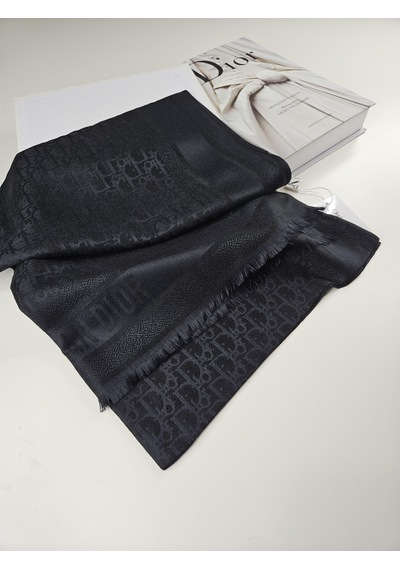 Cd Desen Kaşmir İpek Şal Silk Scarfs Hijab İthal Ürün Siyah