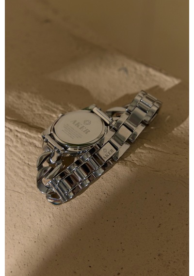Gümüş Acc1415 Zincir Kordon Kol Saati 34mm Gümüş Gümüş