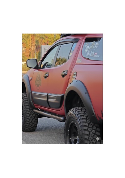2010-2014 L200 Triton Slim Paçalıkli Çamurluk Dodik Kaplama Kabartma Koruma Seti