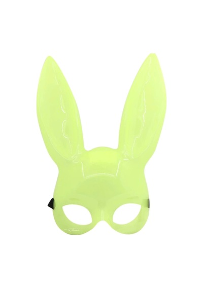 Karanlıkta Parlayan Fosforlu Tavşan Maskesi Glow Bunny Masquerade Maske 32x22 Cm