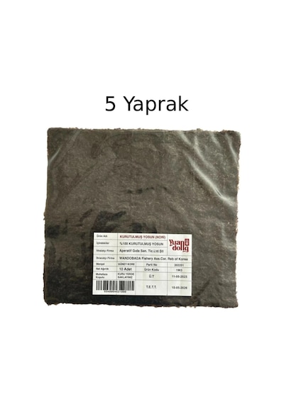 Sushi Yosunu, Yaki Sushi Nori, Gold Premium 5 Yaprak Yosun, Suşi Yosunu, Kimbab