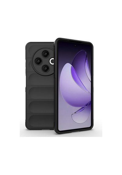 Tecno Spark 30 4g Kılıf Esnek Tpu Oyuklu Arka Yüzey Tasarımlı Zore Etnik Silikon Kapak Siyah