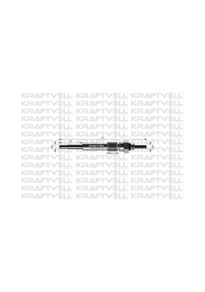 Kraftvoll 05030138 Kızdırma Bujisi 20.5v Isuzu Elf 155-253-254-256-349 8943349000