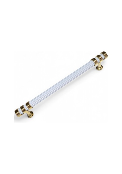 Çizgili Nesli Alüminyum Metal Lüks Modern Mobilya Çekmece Mutfak Dolabı Kulpu Beyaz-altın 224mm Beyaz - Gold
