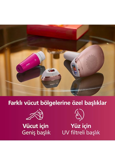 Philips Lumea 7000 Serisi BRI924/00 IPL Tüy Alma,Yüz Temizleme Cihazı, Vücut ve Yüz, 2 Başlık, Çanta