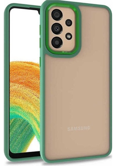 Galaxy Uyumlu A52 Kılıf Zore Flora Kapak Yeşil