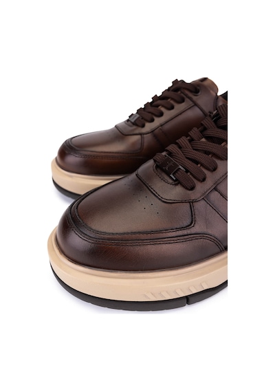 Tamer Tanca Erkek Hakiki Deri Taba Sneakers & Spor Ayakkabı 298 3228-2605 Erk Ayk Sk25-26 Taba Slvr Alkl Taba