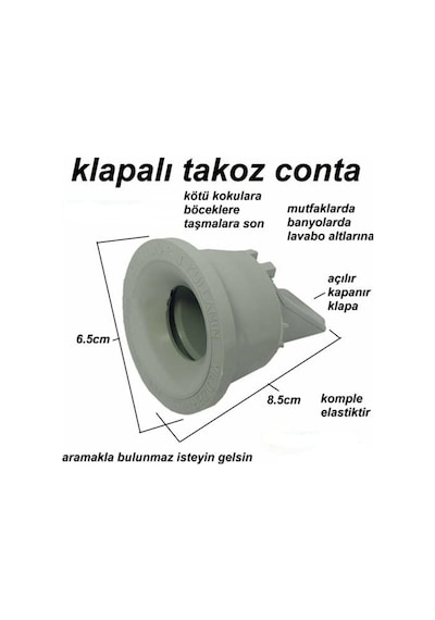 Koku Önleyici Gider Lavabo Sifonu Kokumatik Çekvalfi Adaptör Kokuya Ve Haşereye Son Diğer