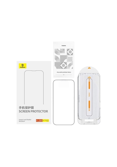 Baseus Crystalline Apple iPhone 15 Pro Uyumlu İçin Parlama Önleyici Tempered
