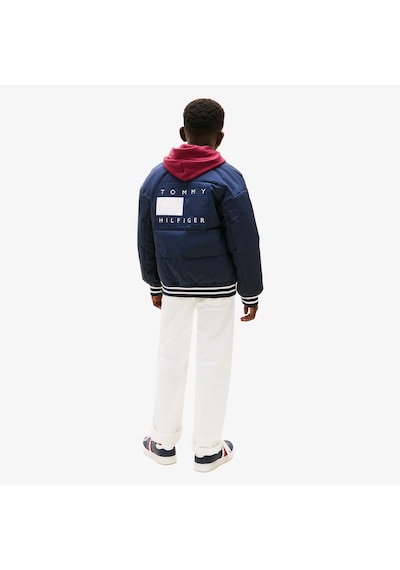 Tommy Hilfiger Padded Graphic Bomber Çocuk Mavi Ceket Kb0kb10079 Lacivert