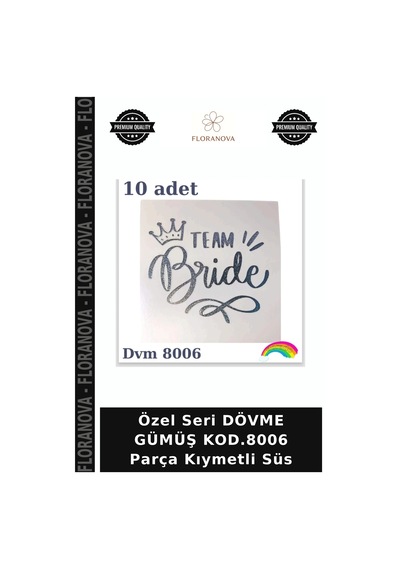 Özel Seri Dövme Gümüş Kod.8006 Parça Kıymetli Süs