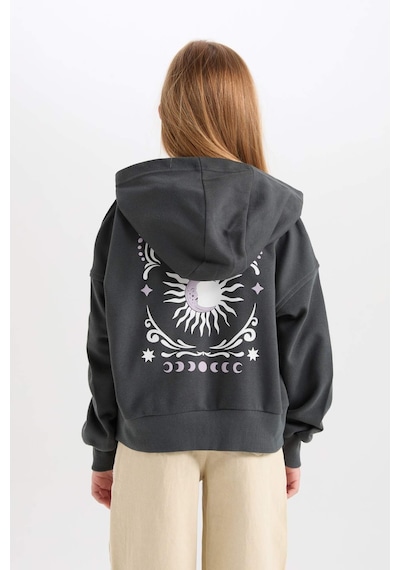 DeFacto Kız Çocuk Oversize Kapüşonlu Baskılı Kalın Sweatshirt D7040A824WNGN1022 DeFacto Kız Çocuk Oversize Kapüşonlu Baskılı Kalın Sweatshirt D7040A824WNGN1022