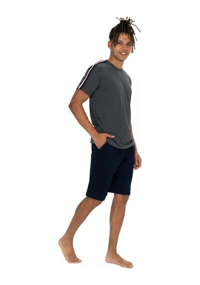 U.s. Polo Assn. Erkek Yuvarlak Yaka Pijama Şort Takım Antrasit 2xl