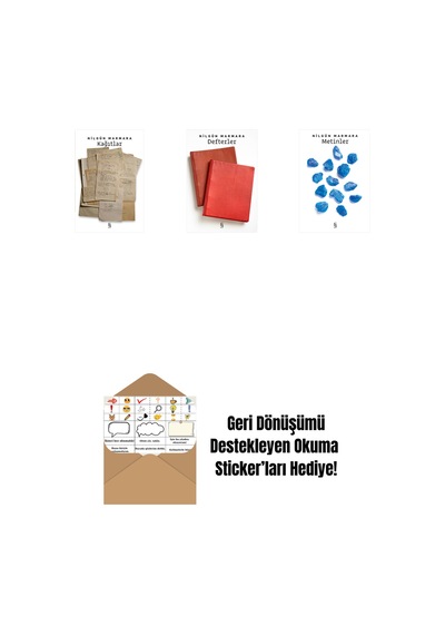 Kağıtlar + Defterler + Metinler + Okuma Sticker'ları
