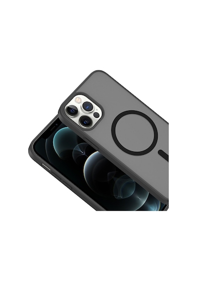 Ardemix Apple iPhone Uyumlu 11 Pro Max Kılıf M-safe Şarj Özellikli Zore Babet Kapak - Siyah