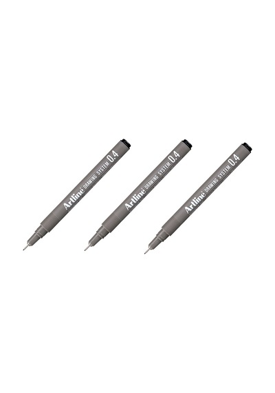 Artline Çizim Kalemi 0.4Mm Siyah 3 Adet