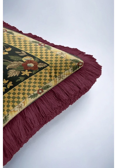 Zarif Vintage Çiçekli Saçaklı Yastık Kılıfı - Klasik Şık Retro Krem Bordo Püsküllü Kırlent Kılıfı Kanyon Kobalt Mavi Zarif Vintage Çiçekli Saçaklı Yastık Kılıfı - Klasik Şık Retro Krem Bordo Püsküllü Kırlent Kılıfı Kanyon Kobalt Mavi
