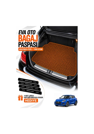 Suzuki Swift 2017-2025 Uyumlu Eva Bagaj Paspası Araca Özel Taba