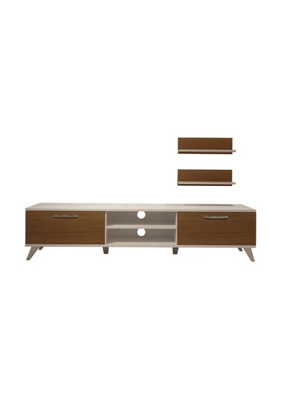 Decoraktiv Eko 4 Mdf Dvd Retro Tv Ünitesi Tv Sehpası Beyaz - Ceviz
