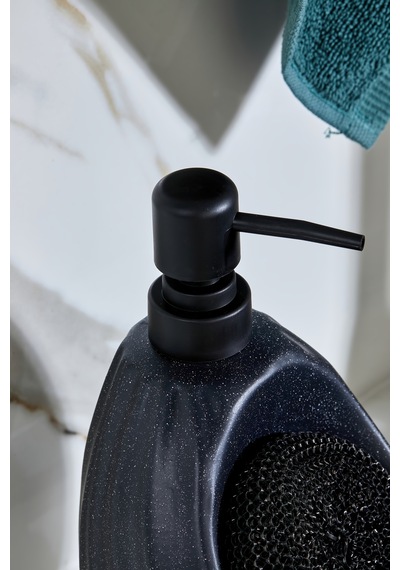 Cooker 180 Ml Seramik Süngerlikli Sıvı Sabunluk Ckr3559 Siyah